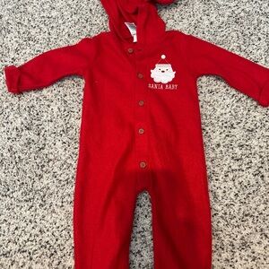 Red Santa Baby Onesie